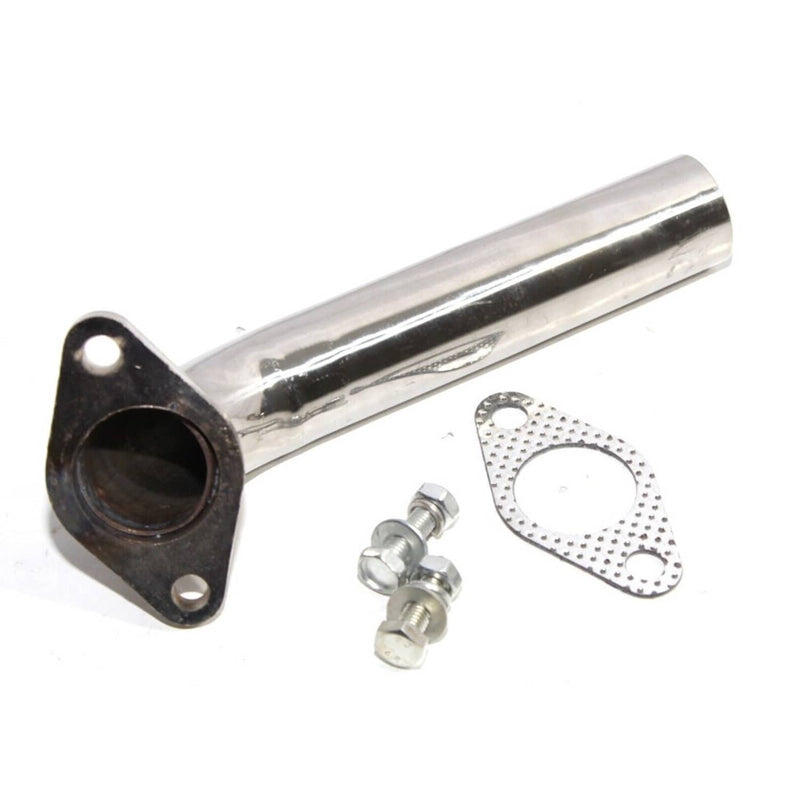 2-Bolt SS Dump Tube Wastegate for 38MM 35MM Turbo Actuator Pipe Silver