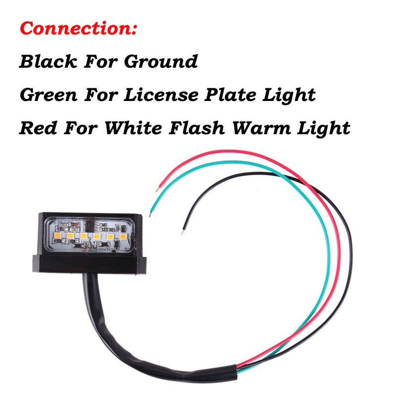License Plate Holder Bracket LED Tail Light for Motorcycle CNC Fender Eliminator