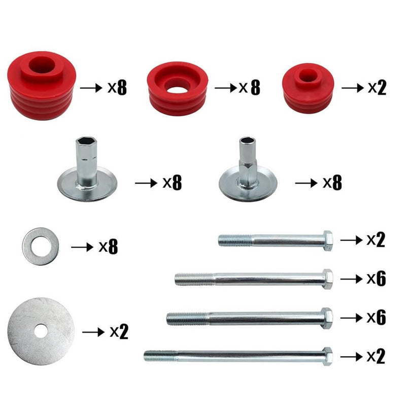 KF04058BK Body Cab Mount Bushings Kit for 1999-07 Ford F250 F350 Super Duty