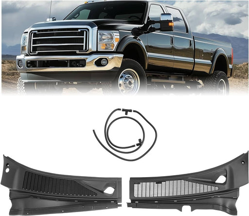 DURAFORCE 7C3Z-25022A69-AA 7C3Z-25022A68-AA Wiper Cowl Panel for Ford F250 F350 2008-2010