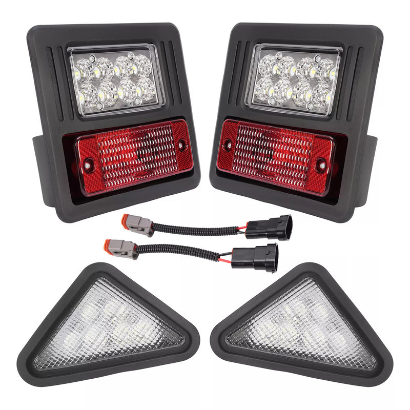 LED Headlight Tail Light Kit 4x for Bobcat Skid Steer Loader