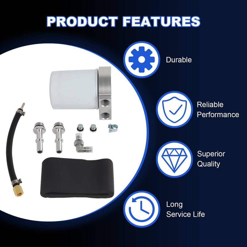 121003 Upper Fuel Filter Conversion Kit for Ford 6.7L Powerstroke 2011-2025