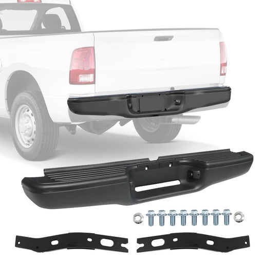 DURAFORCE Rear Step Bumper Steel Complete Assembly for Toyota Tacoma 1995-2004 Truck Black