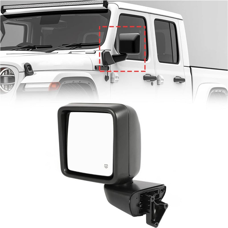 Pair Left & Right Power Heated Mirror for 2018-2024 Jeep Gladiator Wrangler JL