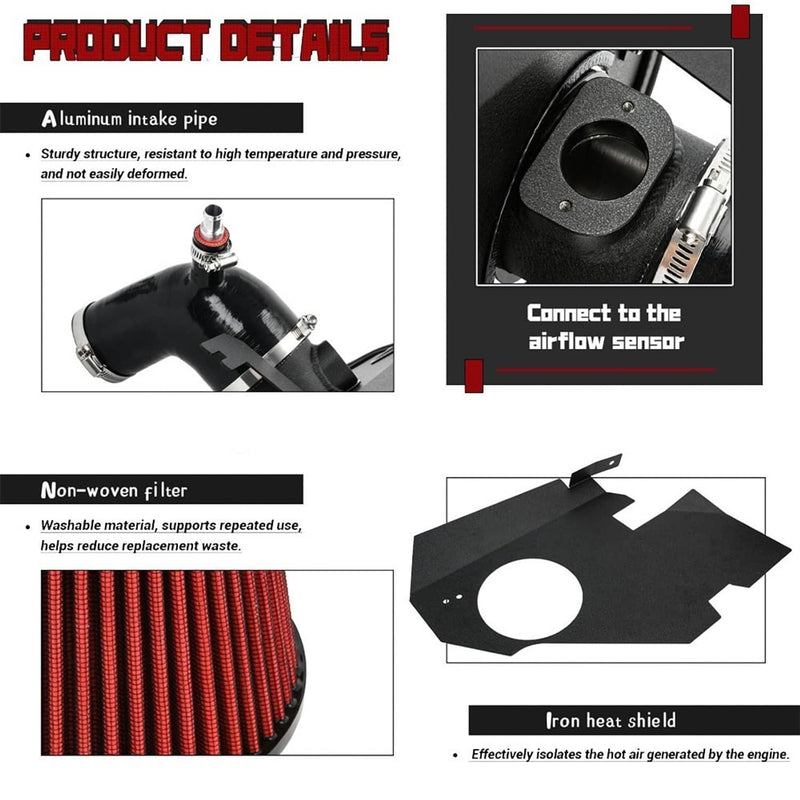 Cold Air Intake System for BMW 535i 535i xDrive F10 F11 N55 3.0T Turbo 2010-2016