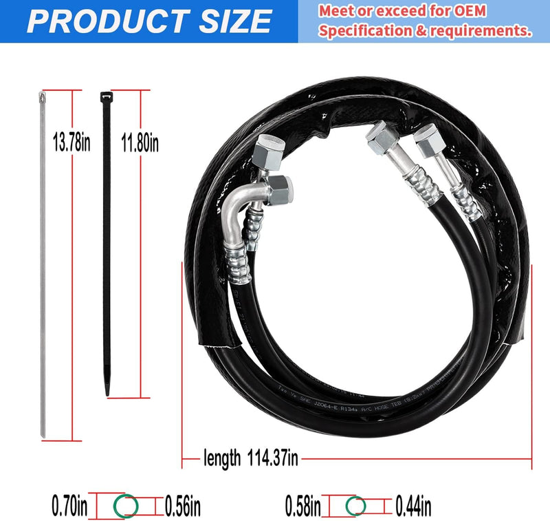 C4677 Rear Aux AC Lines Replacement for Caravan Town and Country 2008-2011