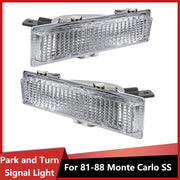 DURAFORCE Front Park And Turn Signal Light Lamps for Chevy Monte Carlo SS 1981-88 Pair