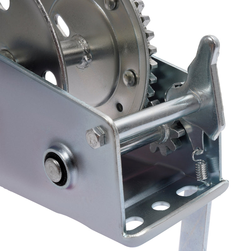 1400LBs Steel Horizontal Hand Pulling Ratchet Winch Galvanized for Boat Trailer