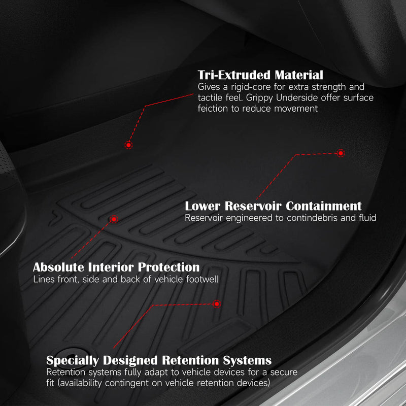 Front Floor Mats Cargo Liner All Weather for Jeep Grand Cherokee L 2021-2025