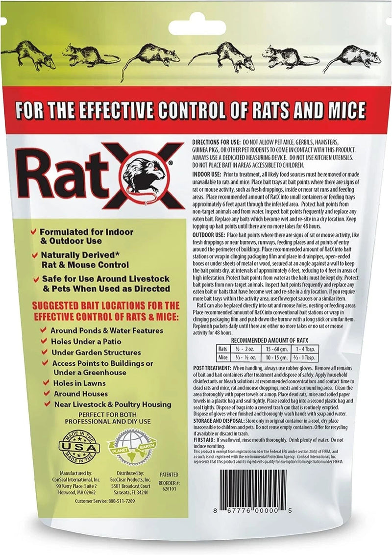 RatX All Natural Non Toxic Humane Rat and Mouse Rodent for EcoClear Products 2