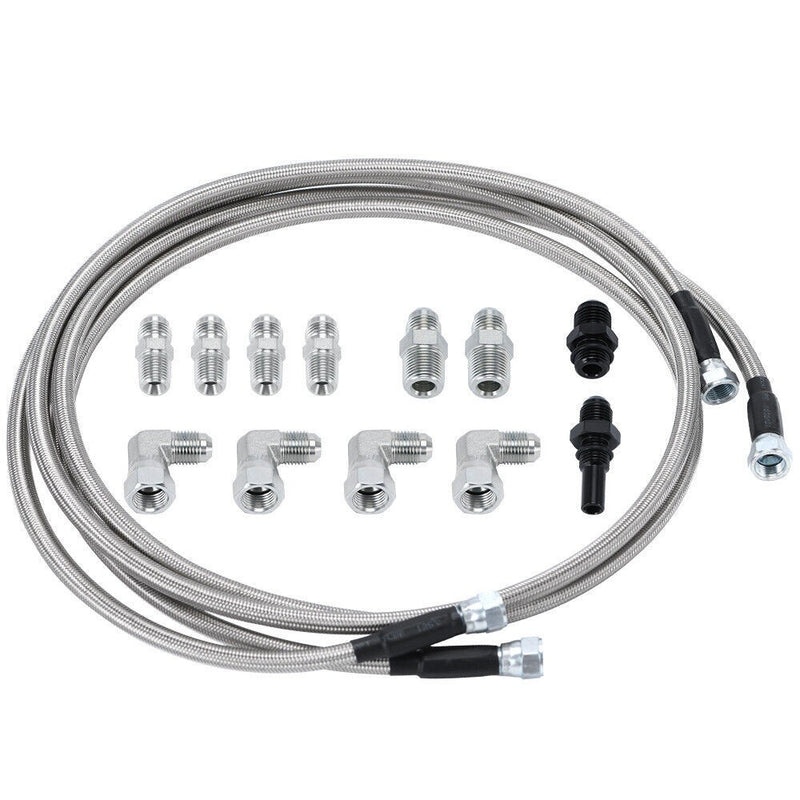 6AN SS Braided Transmission Cooler Lines Kit for GM 4L60E 4L80E Hose