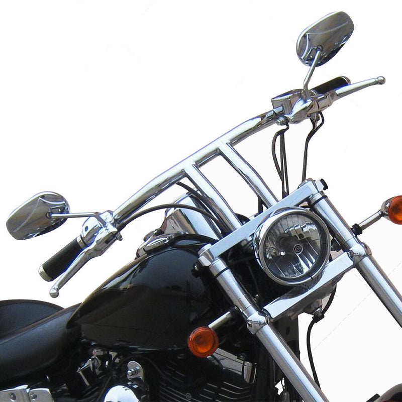 8" Rise Drag Fat T-Bar 1-1/4" Handlebar for Harley Dyna Wide Glide Custom