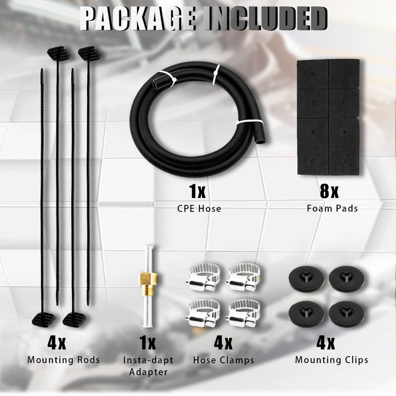 8 Rows Aluminum Remote Transmission Oil Cooler Radiator Converter Kit
