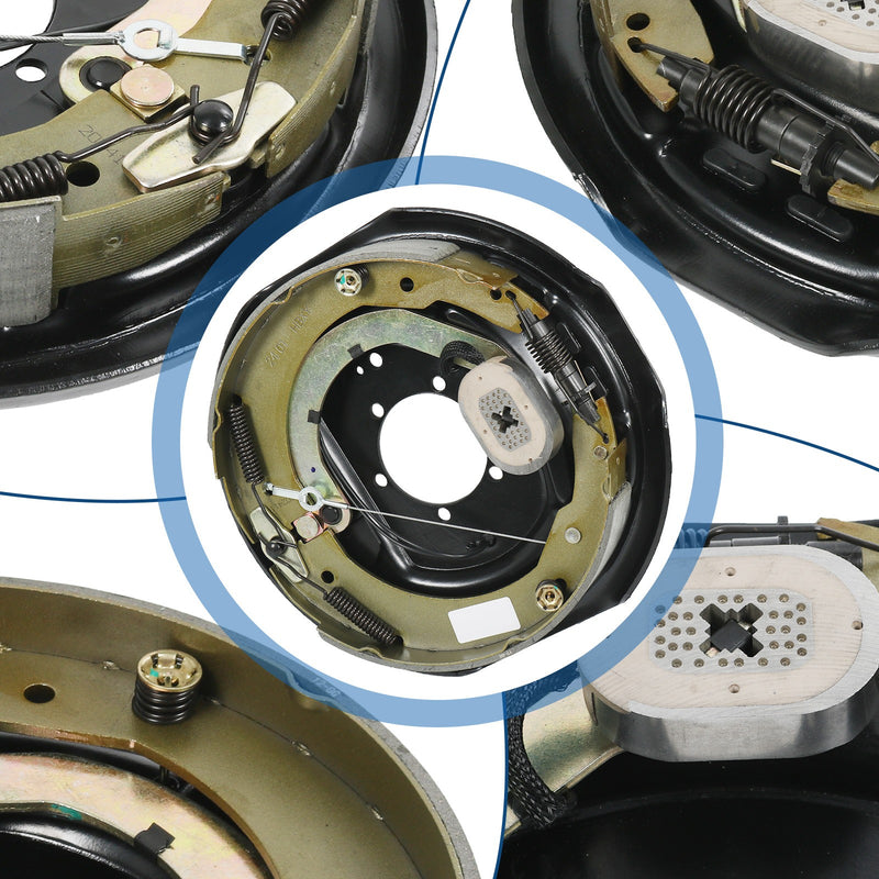 For Dexter Nev-R-Adjust 7000 Self 12" 2 Set Trailer Backing Plate Brake