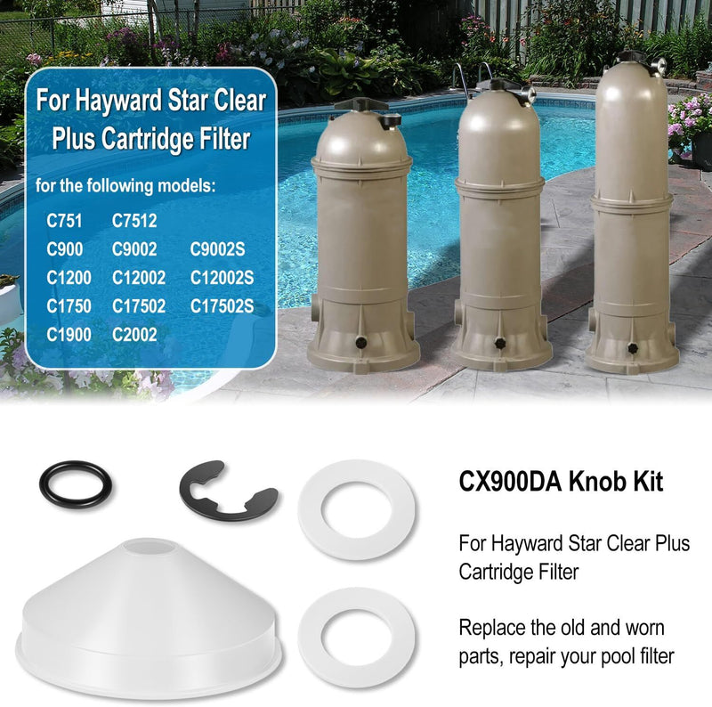 CX900DA Knob Kit for Hayward Star Clear Plus Cartridge Filter C751 C900 C1200