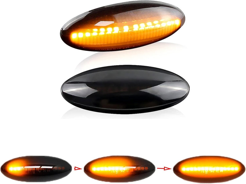 Smoke Lens Amber LED Signal Side Marker Lights for Toyota Yaris Hatchback XP90 2