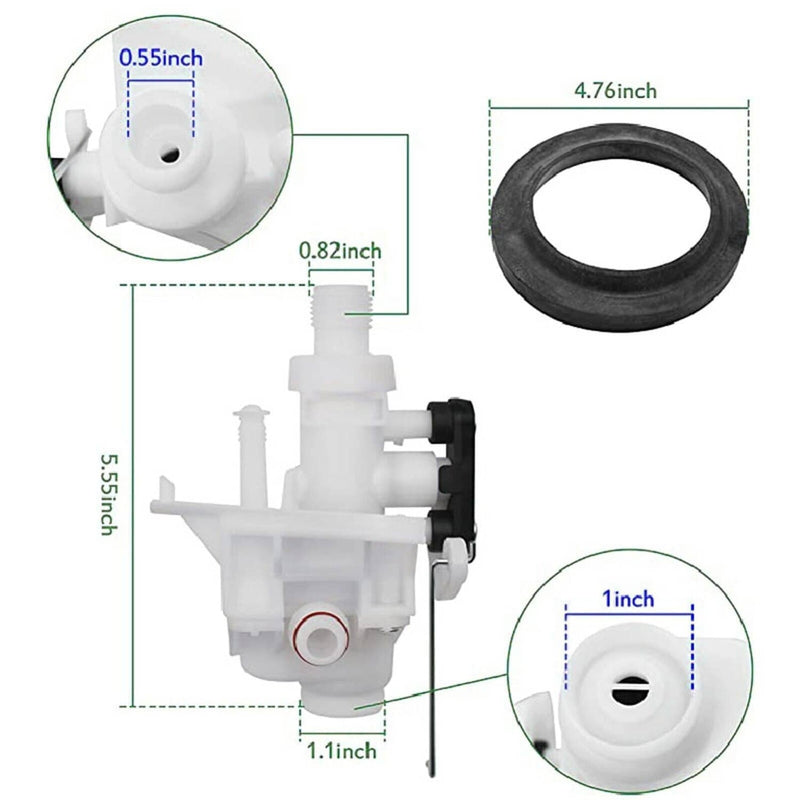 Water Valve Replacement Part 31705 for RV Thetford Aqua Magic V Toilet Upgraded