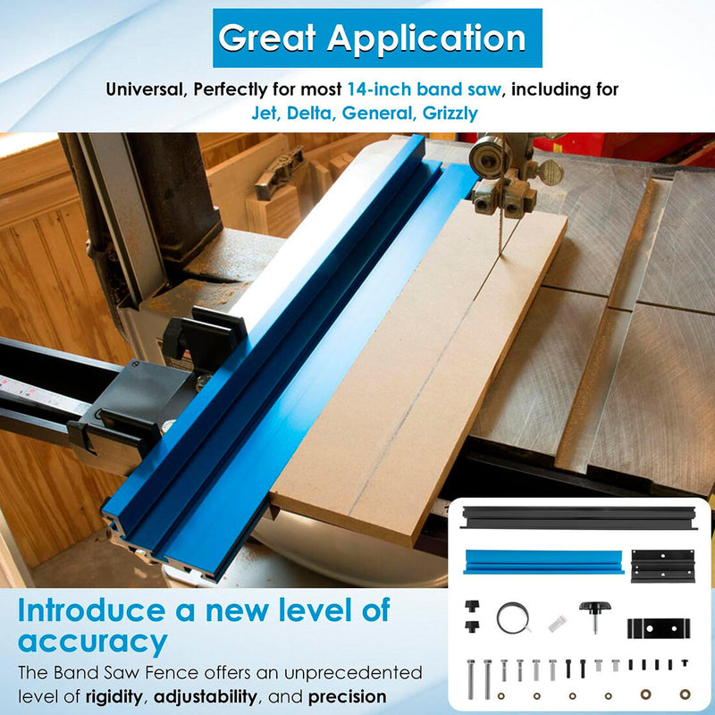 KMS7200 Bandsaw Fence for 14-Inch Band Saw Blade Drift Angle Cutting