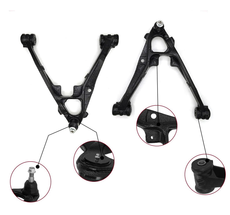12x Front Upper Lower Control Arm Kit for 2007-2013 Escalade Chevy Silverado GMC