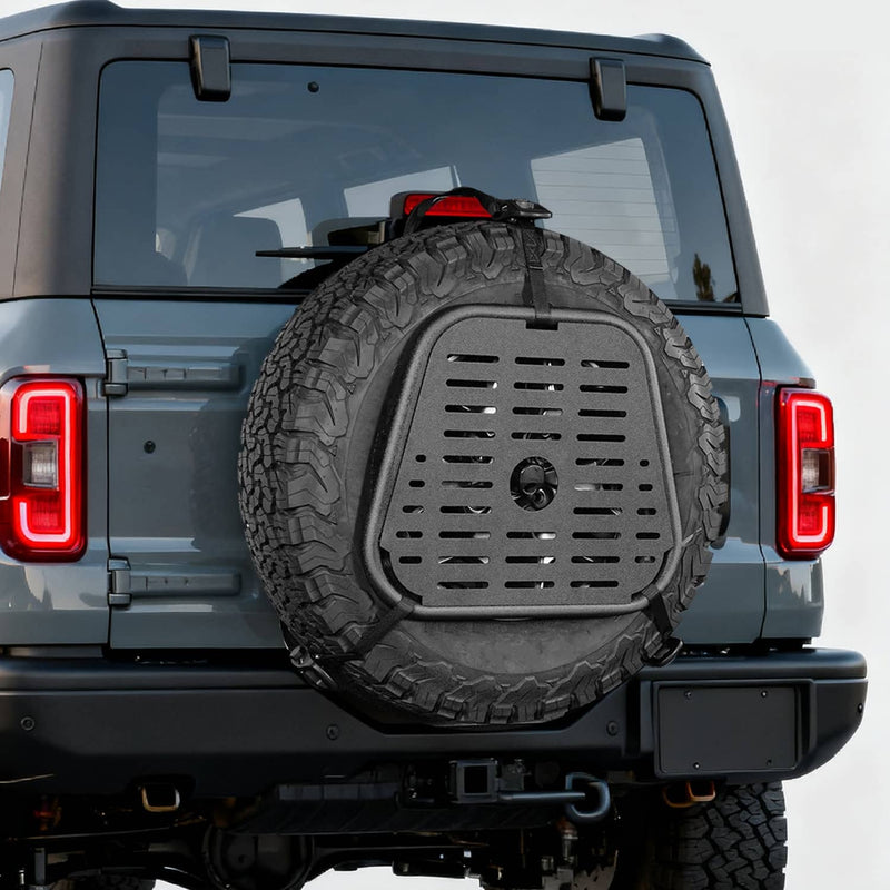 DURAFORCE Molle Spare Tire Mount Panel for Jeep Wrangler YJ TJ JK for Ford Bronco 87+