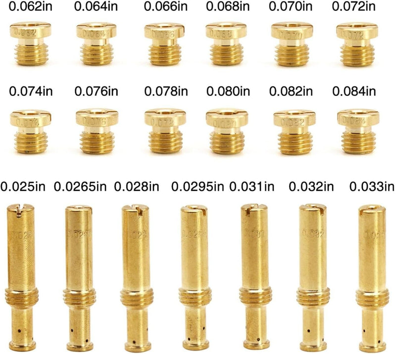 19PCS Jet Assortment Kit for S&S Cycle Super B E G Carburetors 1 Set
