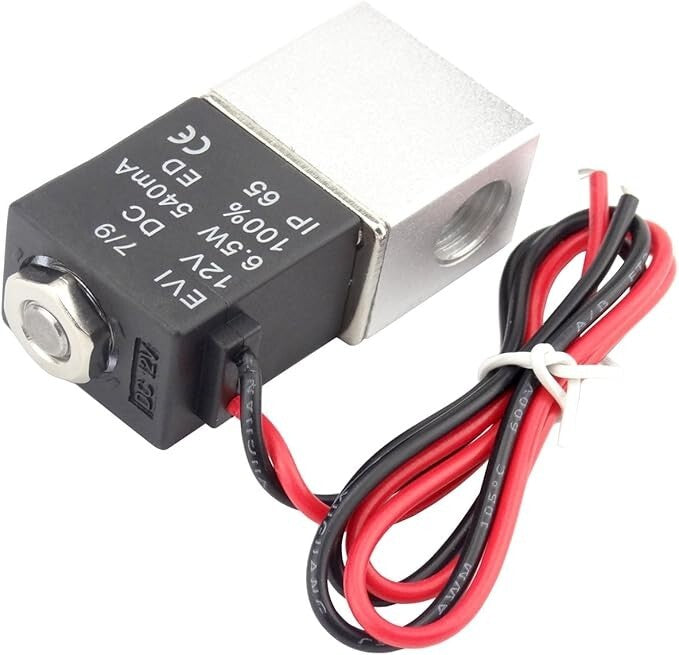 2PCS 1/4 Inch Fast Response Electric Solenoid Valve Air Water DC 12V Normally Cl