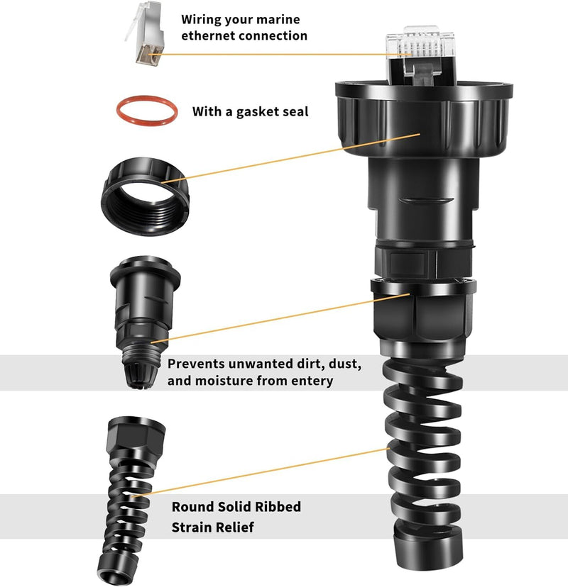010-10603-00 Replacement Marine Network Cable Connector for Garmin RJ45 2 Pack