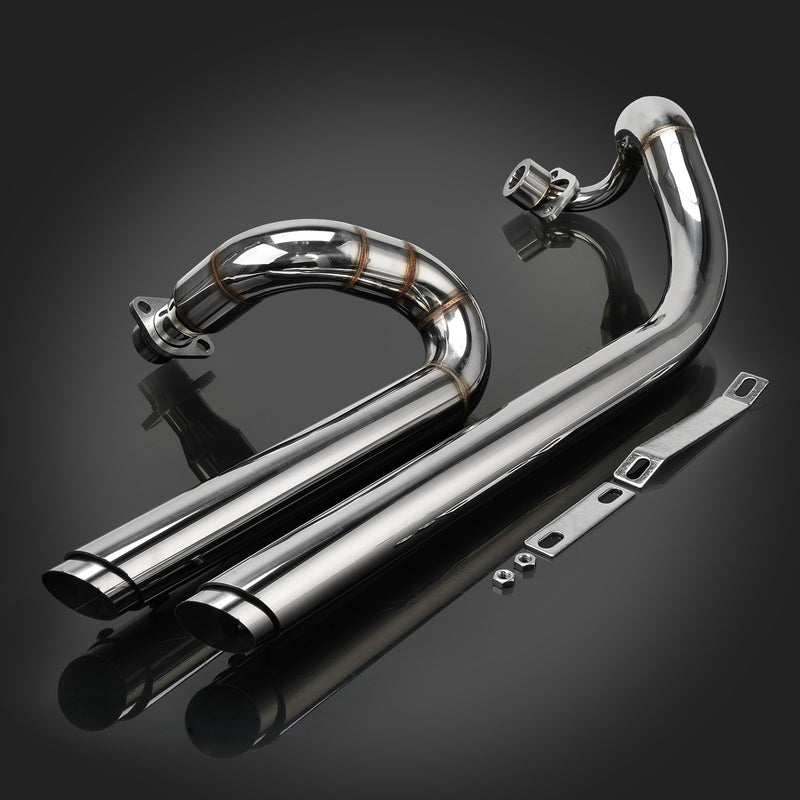Chrome Exhaust Pipe System for Yamaha V Star 650 XVS650 Dragstar XVS400