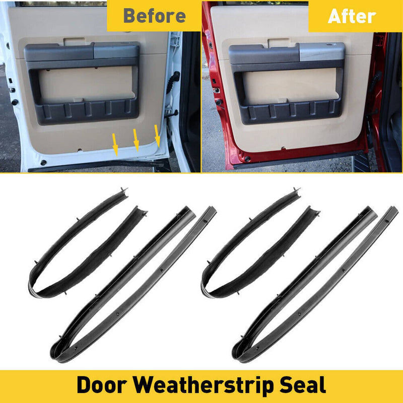 Front Rear Lower Door Weather Strip Seal for Ford F250 F350 Crew Cab 99-16