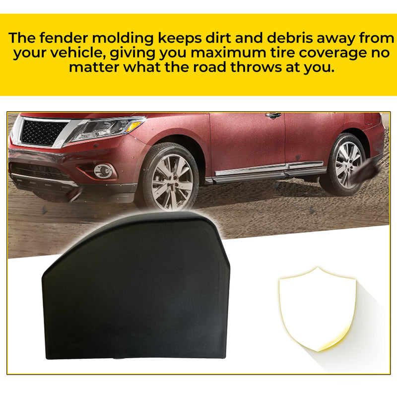 63873-3KA0A Fender Molding Left Black for Nissan Pathfinder 2013-2020