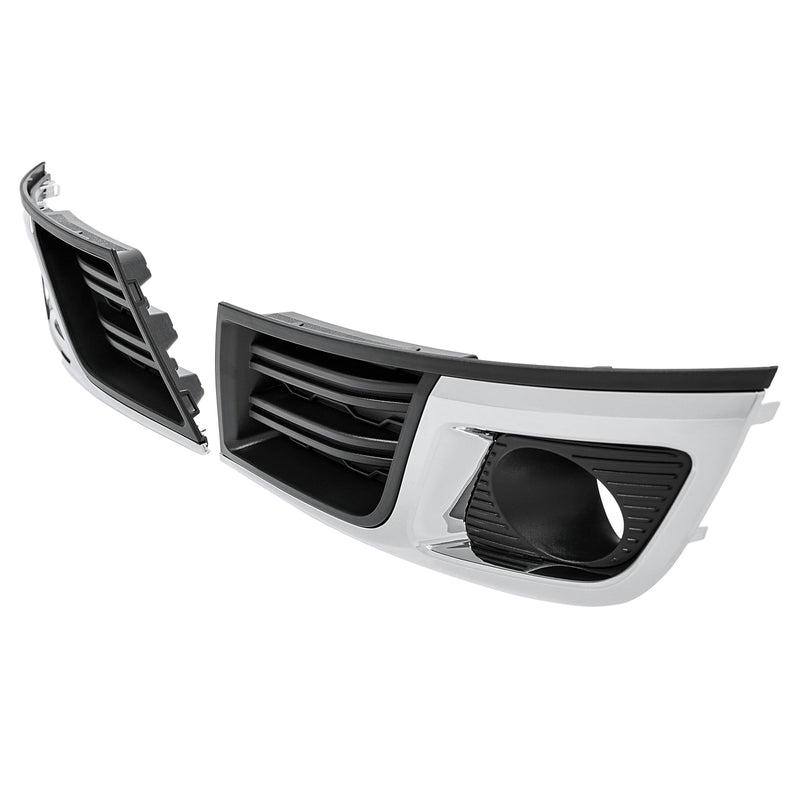 Fog Light Cover Bezel Trim for Chevy Traverse 2013-2017 Left Right Black Chrome