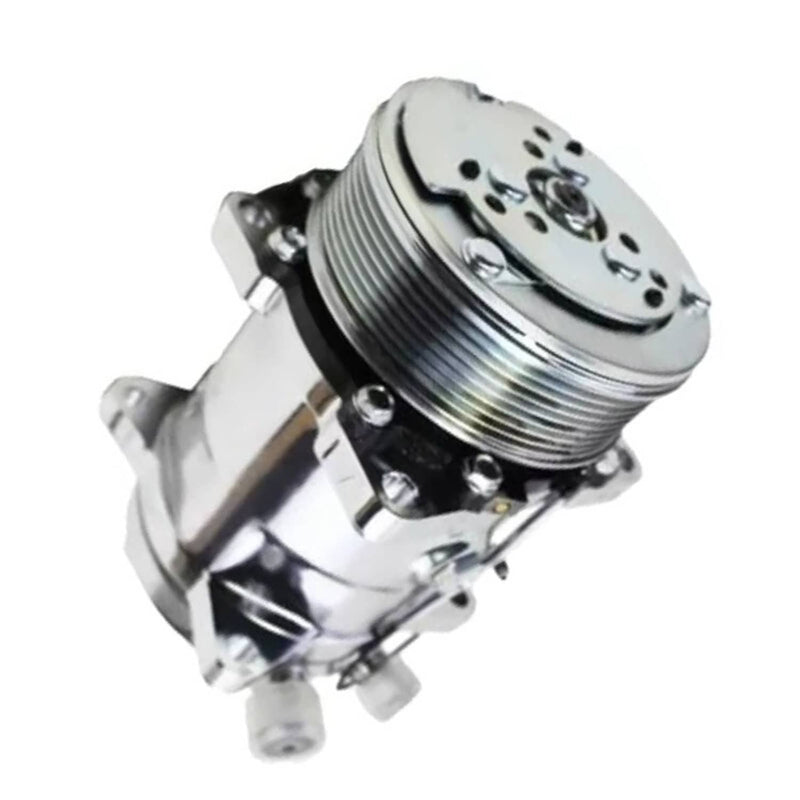 HC5004C AC Compressor with Clutch for Sanden 508 Style 8-Groove Serpentine Belt