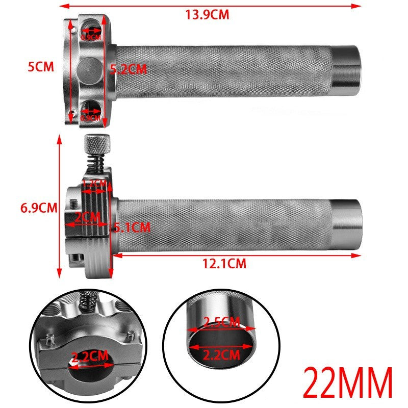 7/8" 22mm Throttle Twist Grip Tube Accelerator for Kawasaki Honda Suzuki Ducati