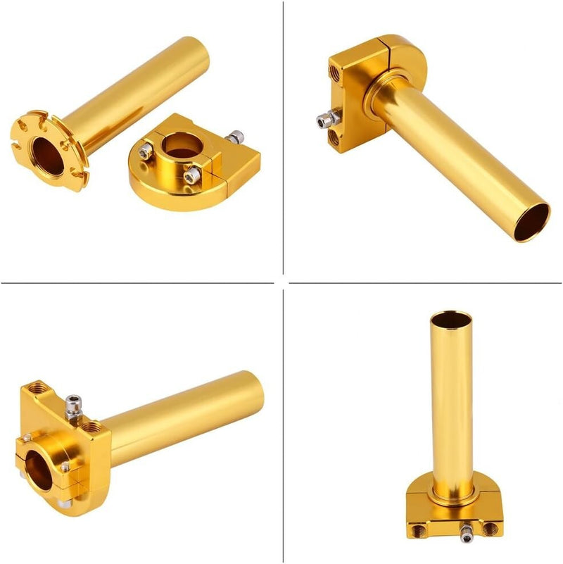 7/8 Inch Turn Twist Throttle Handle Bar Throttle Tube Universal Gold for Motorcy