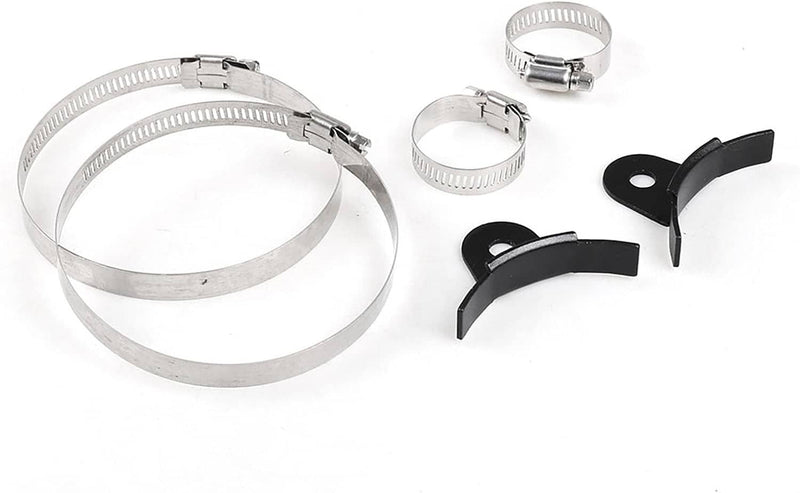 Universal Aluminum Racing Power Steering Fluid Reservoir Tank Silver Clamps