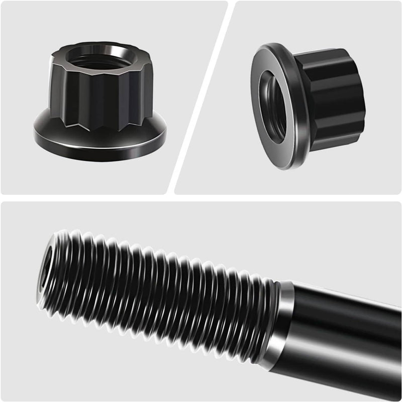 Head Studs Bolts Kit Black for Chevy GM 4.8L 5.3L 5.7L 6.0L 6.2L 7.0L