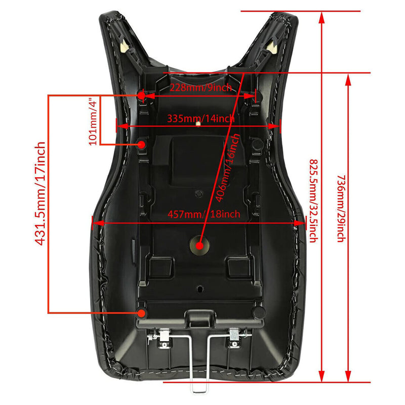 Complete Seat Black for Polaris Sportsman 500 4x4 2005-2013 Except 6x6