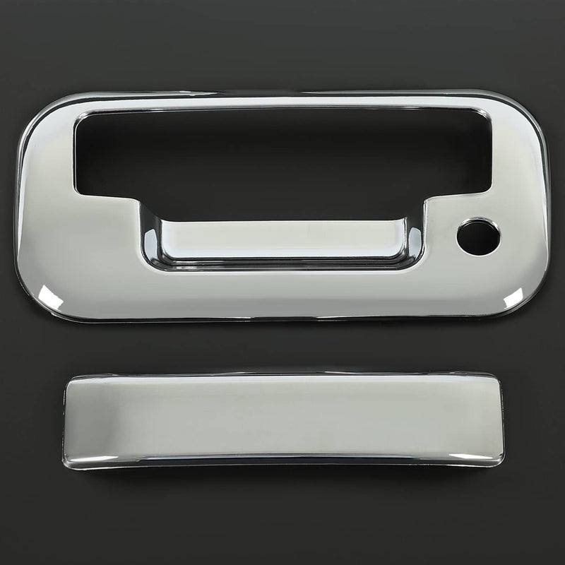 DURAFORCE Chrome Outside Tailgate Handle Cover Overlay for Ford F-150 F150 4 Door 2004-14
