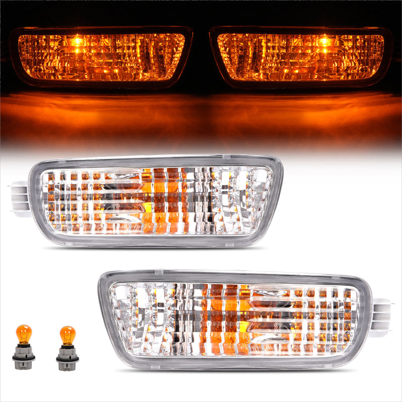 Pair Bumper Turn Signal Lights for Toyota Tacoma 2001-2004 Driver Passenger Side
