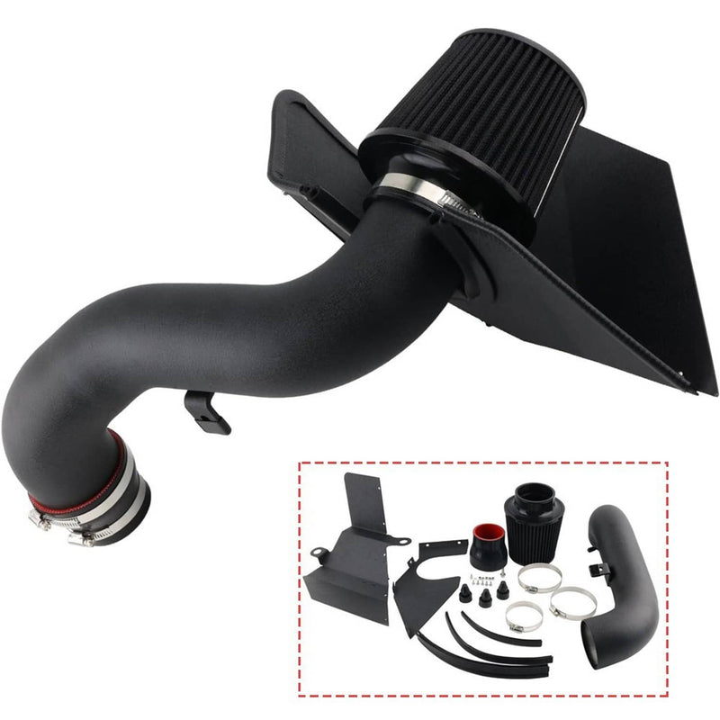 Cold Air Intake & Heat Shield Kit w/Filter for VW Golf GTi R 1.8T 2.0T 15-20