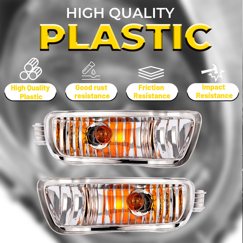Pair Bumper Turn Signal Lights for Toyota Tacoma 2001-2004 Driver Passenger Side