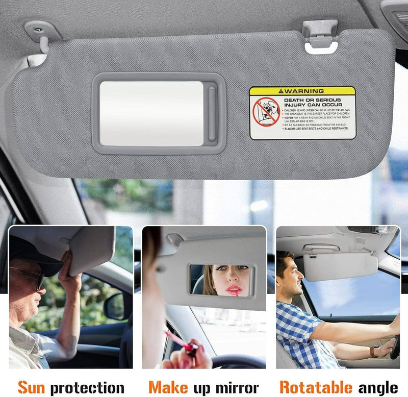 Driver Passenger Side Sun Visor Set 1 Pair for 2012-2015 Hyundai Veloster