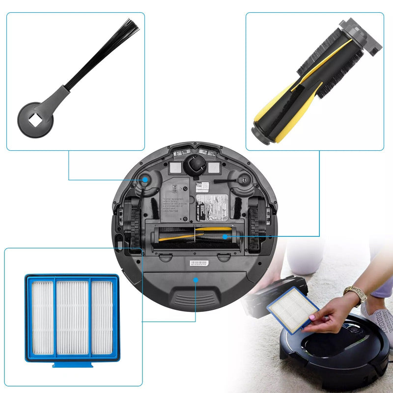 14 PCS Robot Vacuum Cleaner Replacement Parts Kit for Shark IQ R101AE RV1001AE