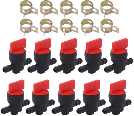 DURAFORCE 494768 Inline Cutoff Valve for B&S 698183 5091 697947 AM107340 AM36141 10 Pieces