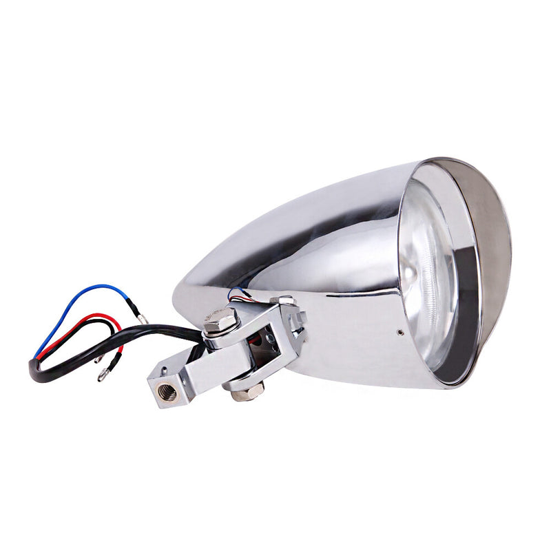 Chrome Tri Bullet Headlight for Harley Dyna Softail Sportster Chopper Bobber