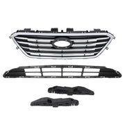 DURAFORCE Front Upper Lower Grille Bumper Bracket for Hyundai Sonata 2015-2017 4 Pieces