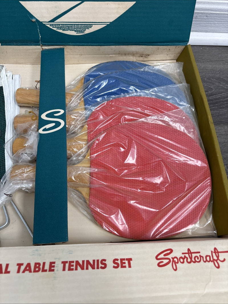 Table Tennis Ping Pong Set for Sportcraft with Net and Paddles 4 Piece