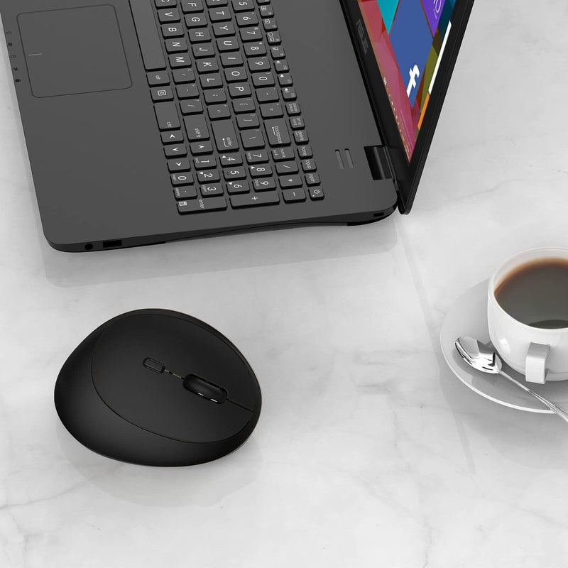 Ergonomic 2.4GHz Wireless Vertical Mouse with 3 Adjustable DPI 800/1600/2400