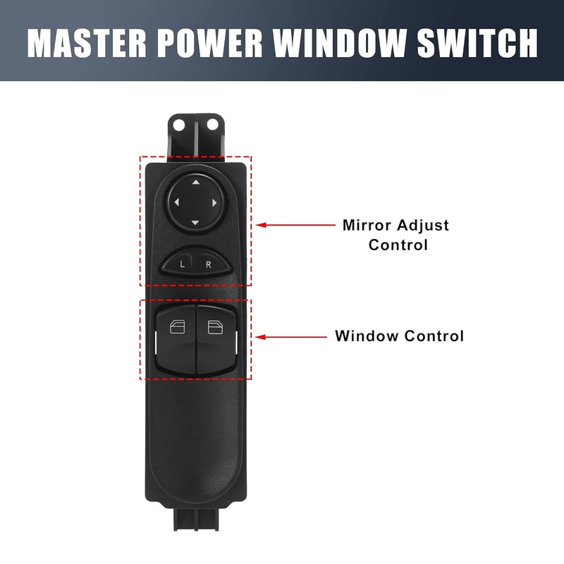 Power Window Switch Front Driver Left Side for Mercedes Van Sprinter Hand