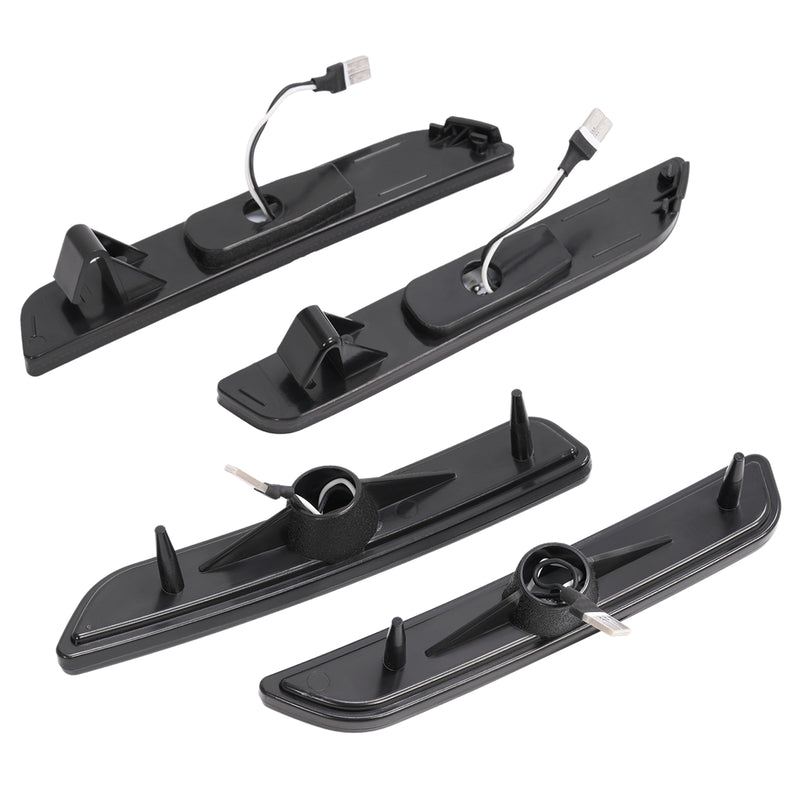 Side Marker Lights Smoked Lens for Ford Mustang 2010-2014 Front Rear LED 4 Piece